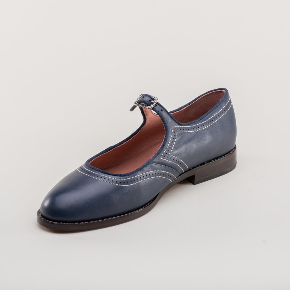 American Duchess: Wednesday Women's Vintage Mary Jane Shoes (Navy)