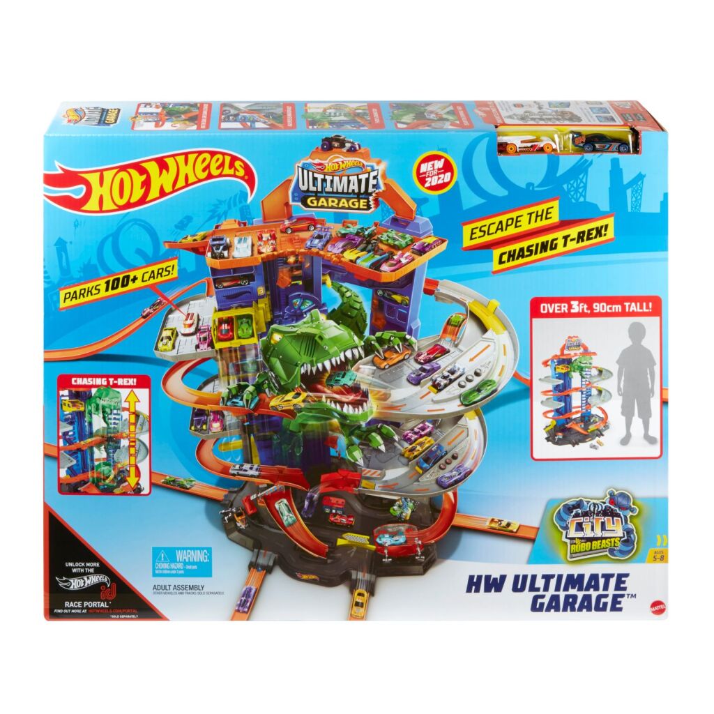 Hot Wheels City Robo Beasts Ultieme Garage Met T Rex 2 Auto S Luuqx