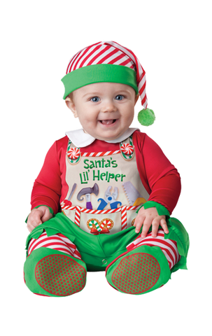 Helfer-Kostüm für den Weihnachtsmann für Babys