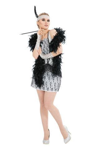 Adult Silver Flapper Costume