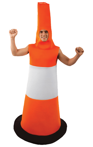 costume da cono stradale da uomo