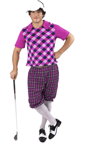 Costume da golf da uomo viola da pub