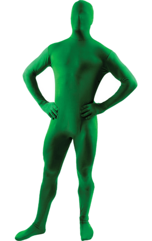 adult green second skin suit costume