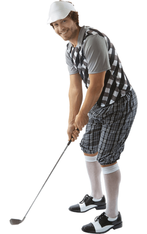 Schwarzes Pub-Golf-Kostüm für Herren