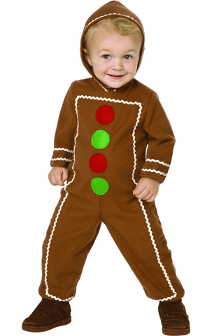 Costume da omino di pan di zenzero per bambini