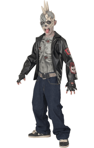 Costume di Halloween da zombie punk per ragazzi