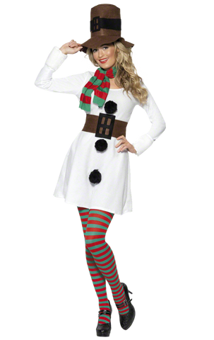 adult miss snowman costume