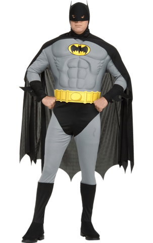 Batman-Kostüm mit Muskelbrust (große Größe)