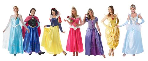 Kostüme für Disney-Prinzessinnen