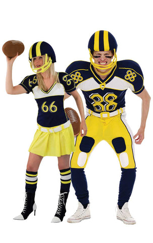 american football couples costume