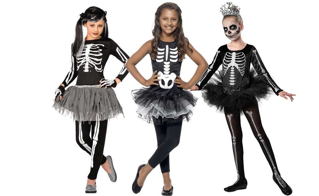 girls skeleton tutu costumes