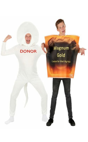 donor and condom packet costume