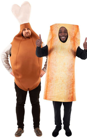 chicken drumstick and fish finger couples costume