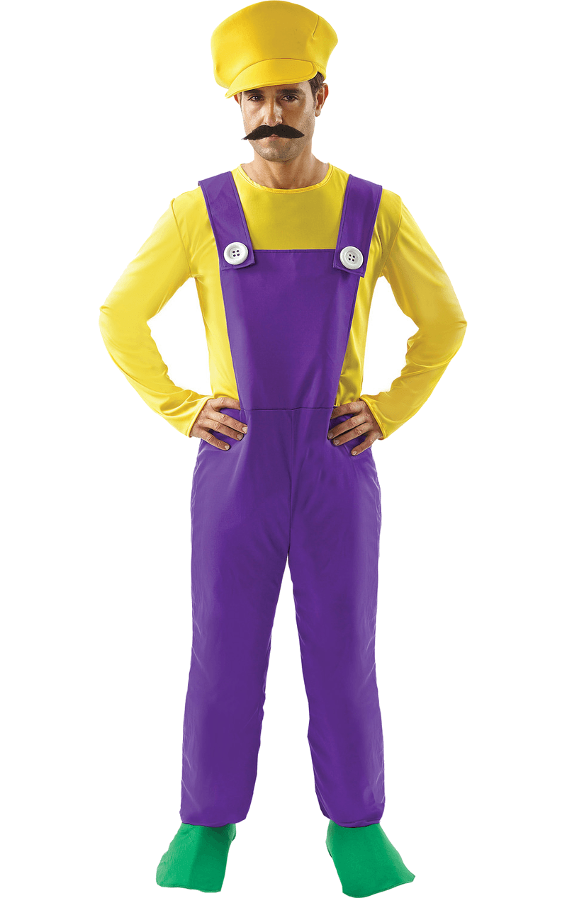 Mens Wario Super Mario Costume – Joke.co.uk