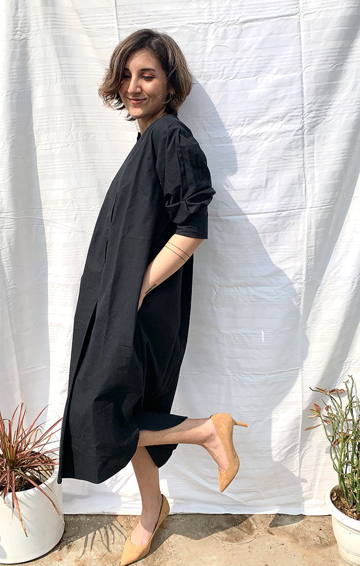 Black Organic Cotton Shift Dress – Ihaworld