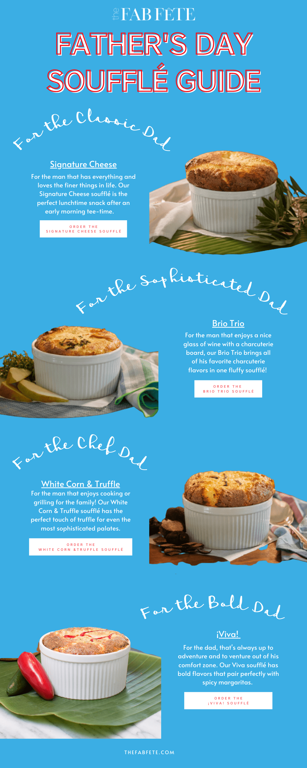 The Fab Fête Cheese Soufflés Delivered - Father's Day Soufflé Guide