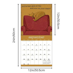 Snarky Cats 2024 Calendar dimensions