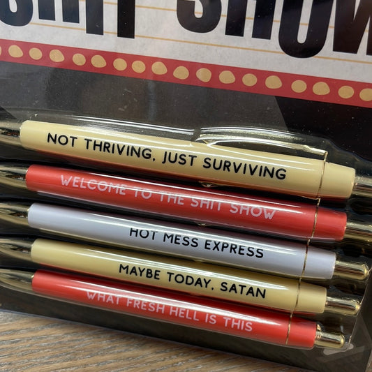  mcgotasy Motivational Badass Pen Set, 5 PCS Funny