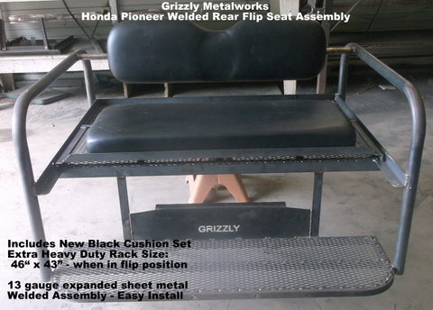 Honda Pioneer 500 Rear Flip Seat Assembly Grizzly Metalworks