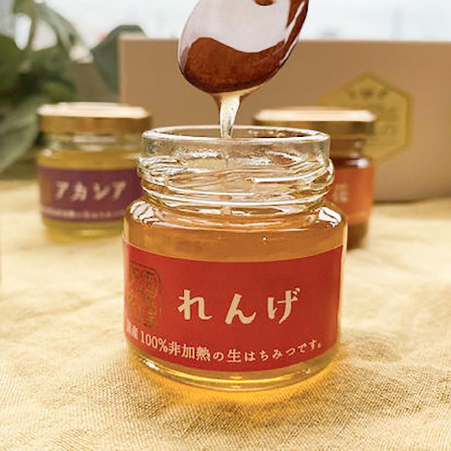 価格固定品　純国産 生蜂蜜100％ れんげ 黄金蜂蜜 1kg 5本セット非加熱はちみつ