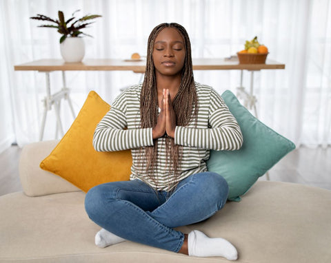 woman meditating