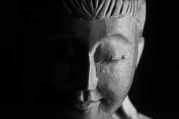 buddha head in deep meditation