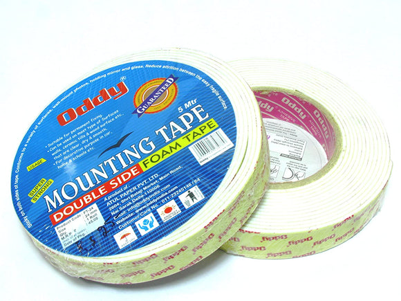 Oddy Double Sided Foam Tape Mounting Tape 1 Inch Pack Of 2 Vikretaa Com