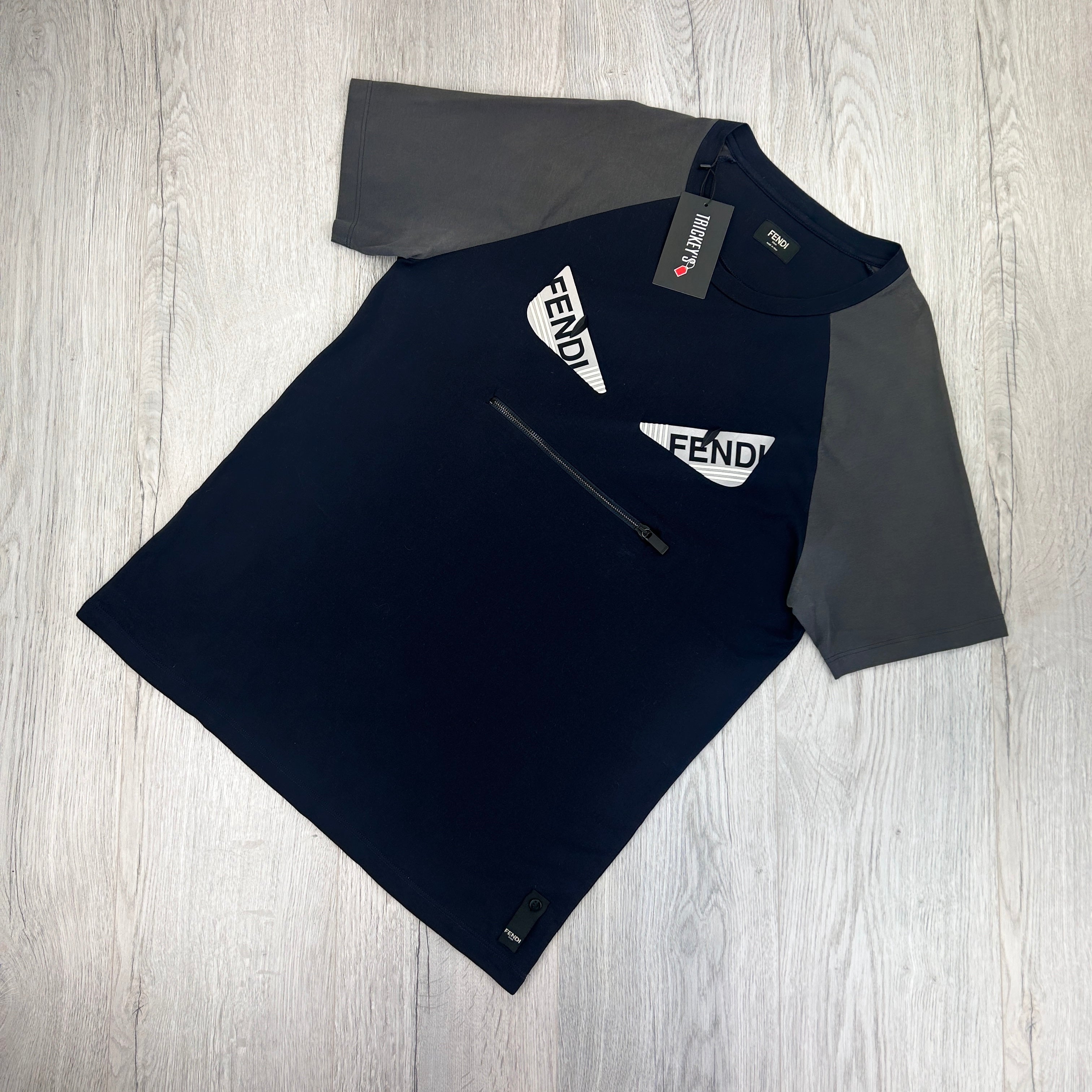 Fendi t shop shirt with zip