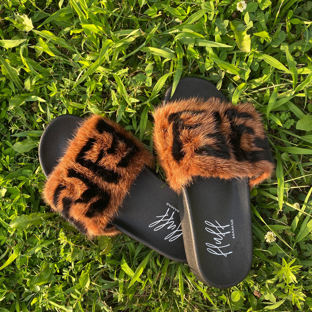 fluffy fendi slides