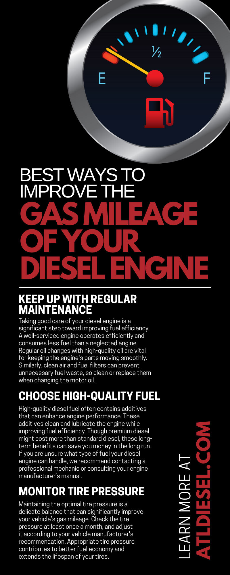Best Ways To Improve the Gas Mileage of Your Diesel Engine