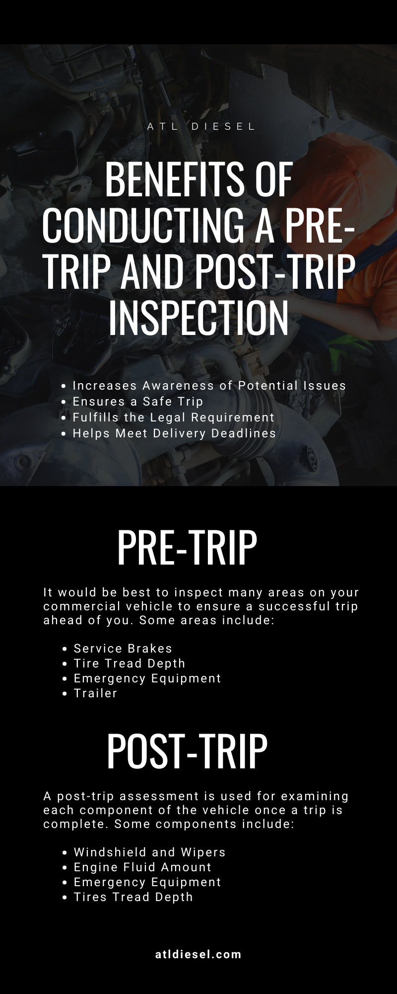 Benefits of Conducting a Pre-Trip and Post-Trip Inspection