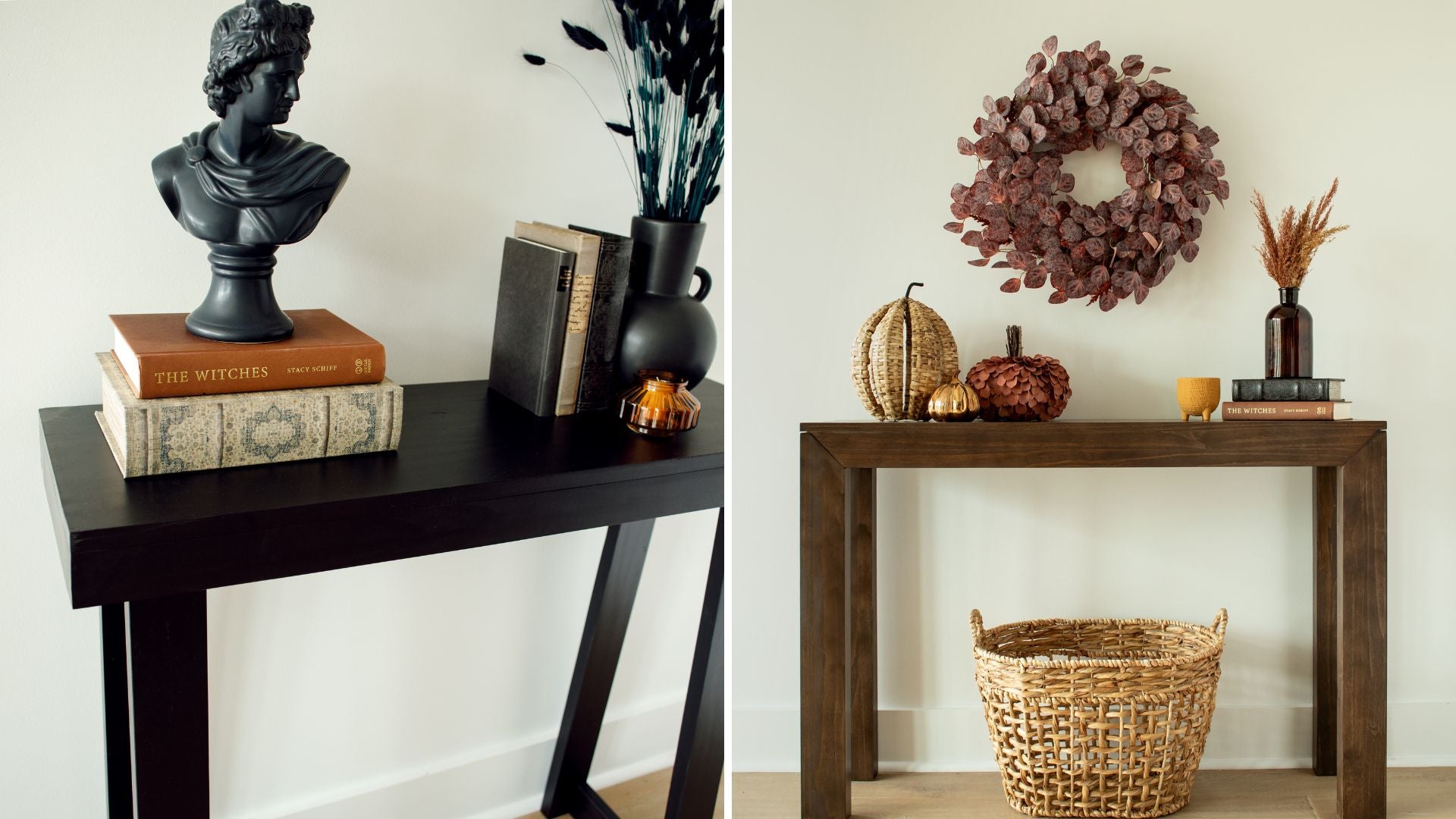 sofa tables decorated for halloween