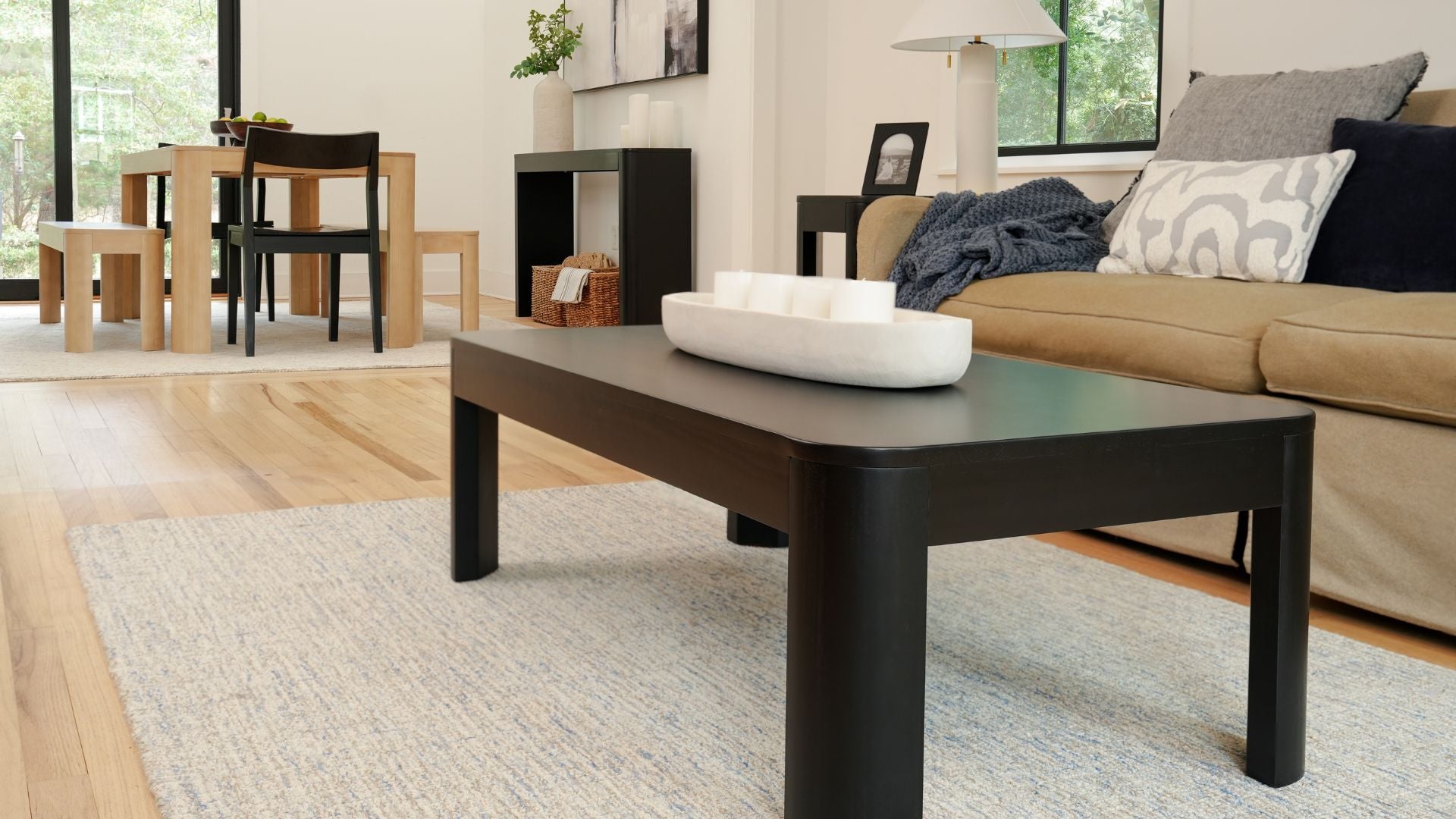 black coffee table for living room