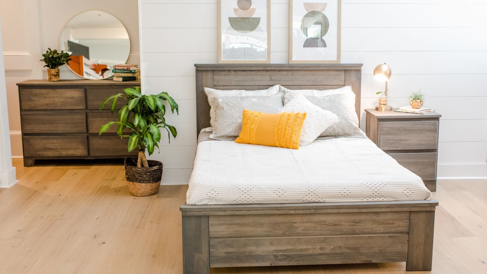 rustic solid wood bed frame