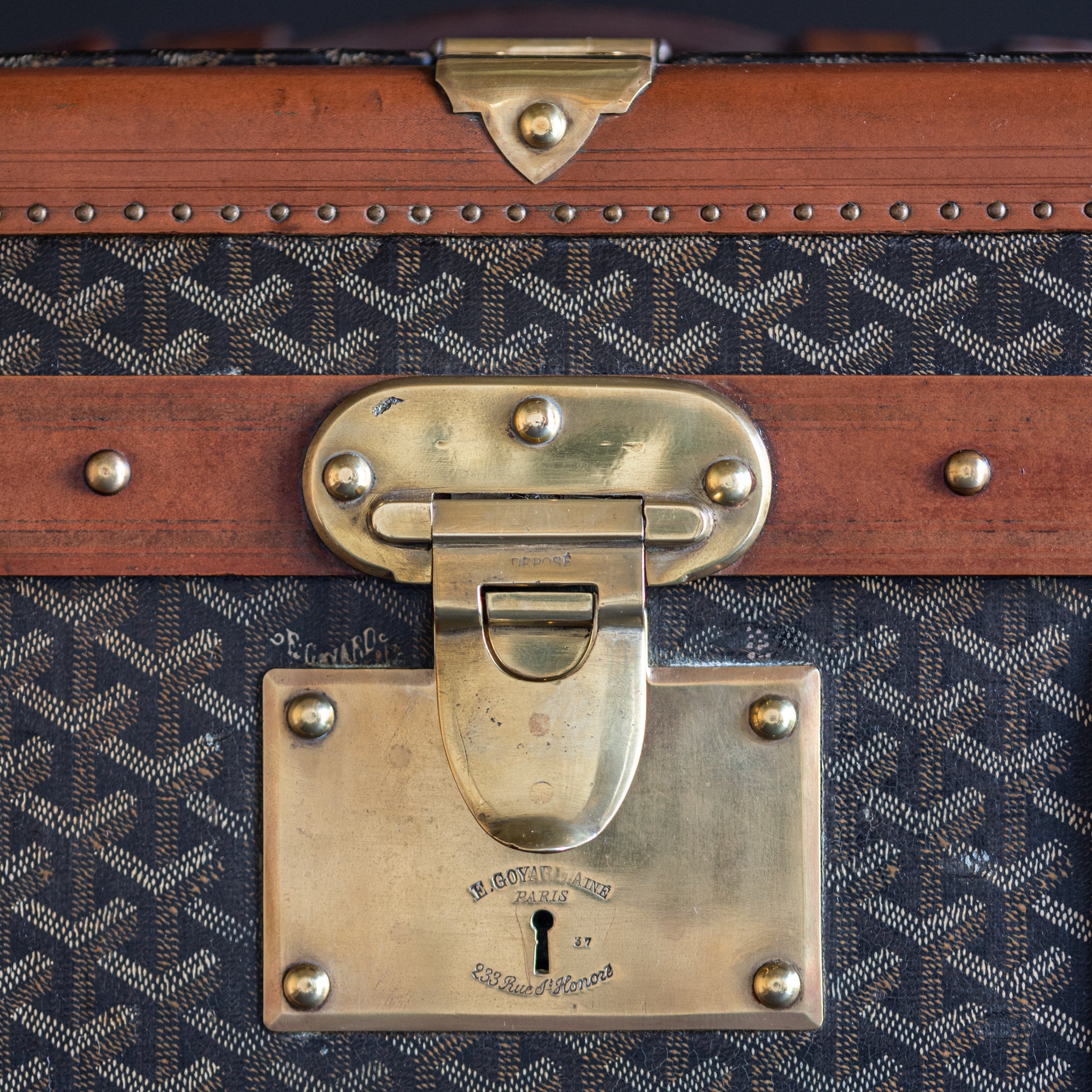 luggage goyard trunk