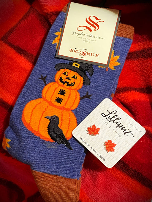 Legale Glow in the Dark Jack O Lanterns Halloween Women's Crew Socks, 2 pr  - Smith's Food and Drug