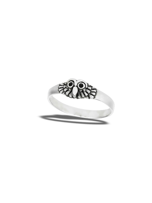Owl Face Ring | Sterling Silver Size 5 6 7 8 9 | Light Years Jewelry