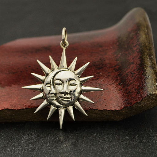 Sun & Moon Reversible Medallion in Gold Vermeil