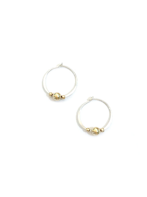 Thin Wire Hoops | Sterling Silver Gold Filled Earrings | Light Years Sterling Silver