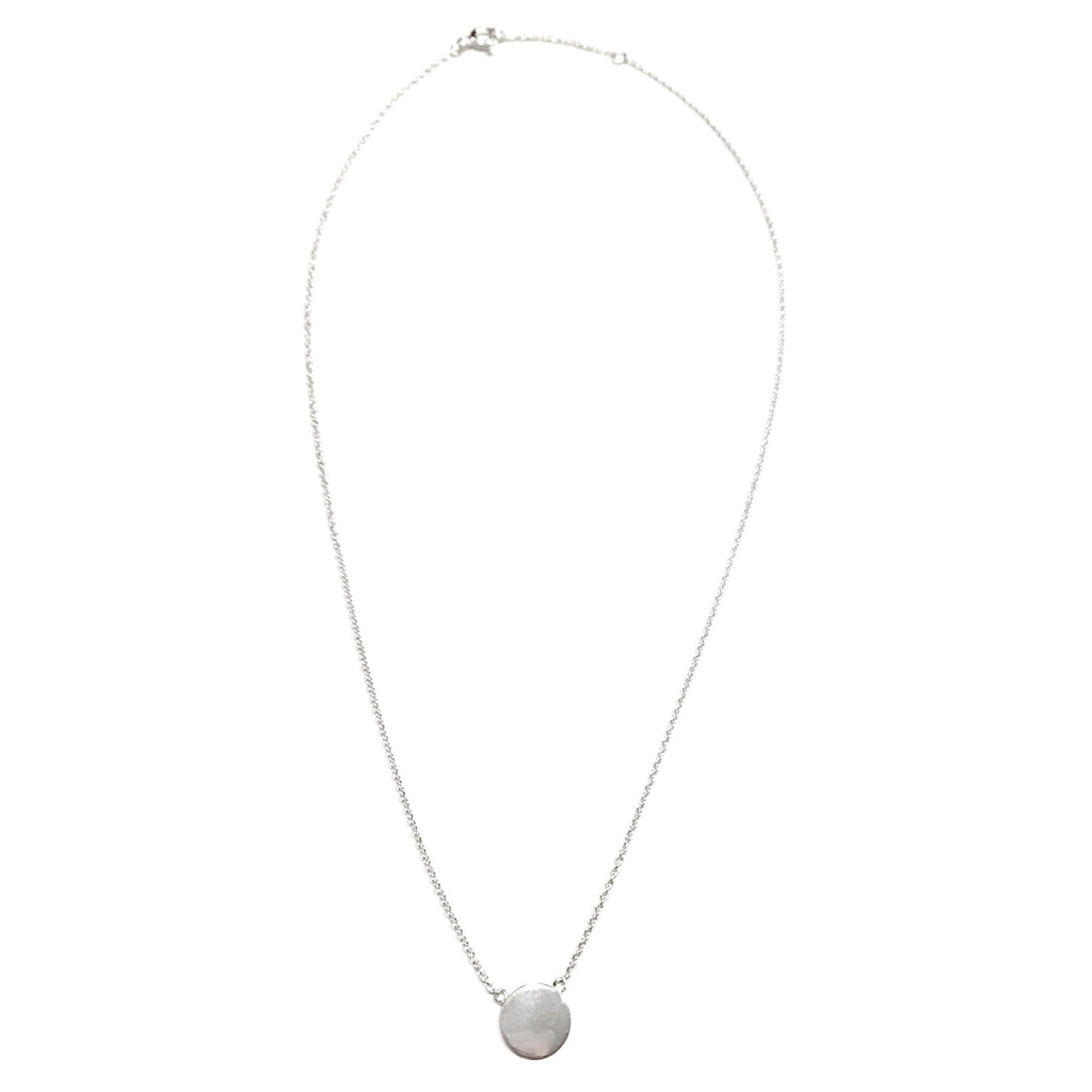 Simple Sterling Silver Disc Necklace, $17 | Light Years