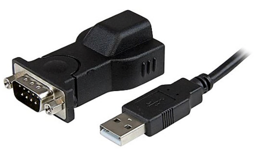 USB B Female DB9 Male Converter with 6ft USB A Male USB B