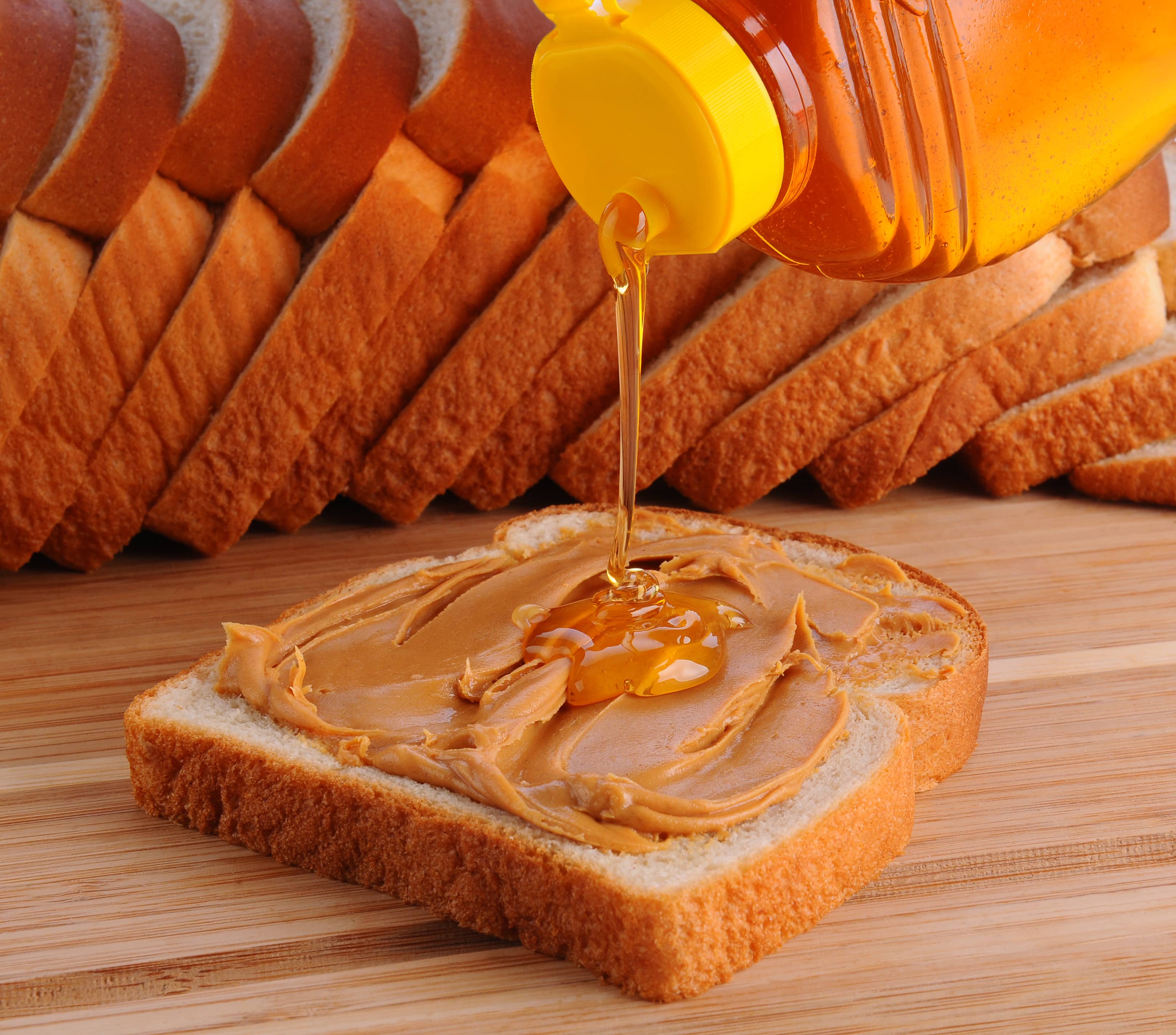 CBD peanut butter and honey sandwich