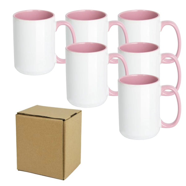 12 Sublimation White Mug,15oz, Blank Coffee Mug Ceramic blank cup Comes  with box