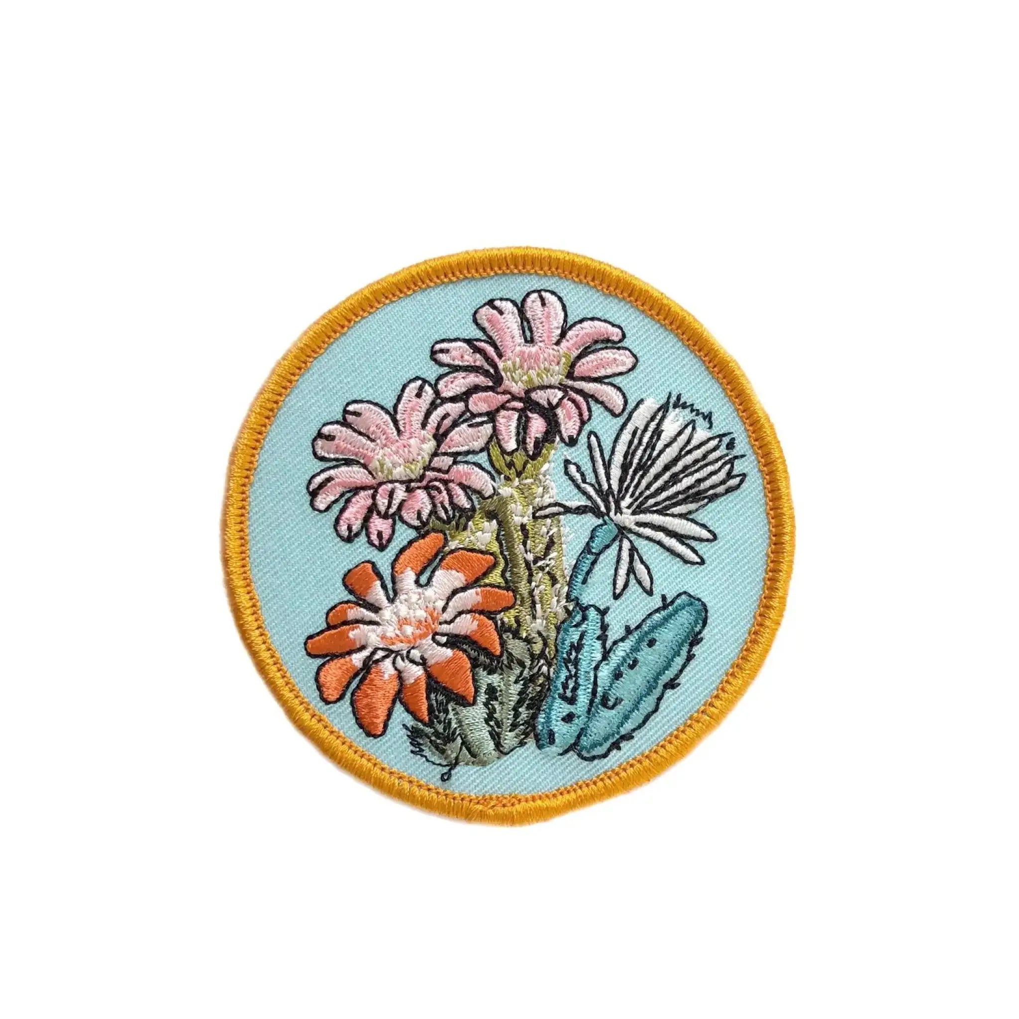 Cactus Blooms embroidered patch