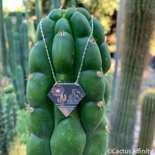 Cactus Affinity - Giant Silver Cactus Earrings