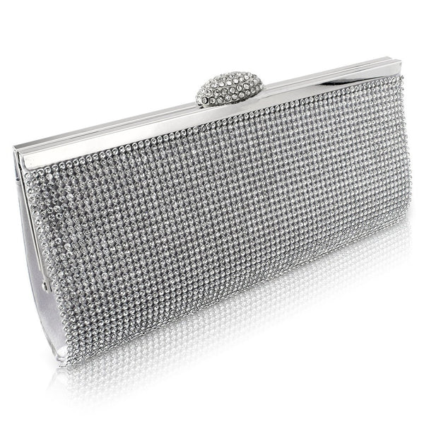 Charlotte Crystal Clutch Bag - Silver – Happy Wedding Day