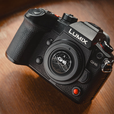Lumix GH6 with Field Made Co indicator label stickers