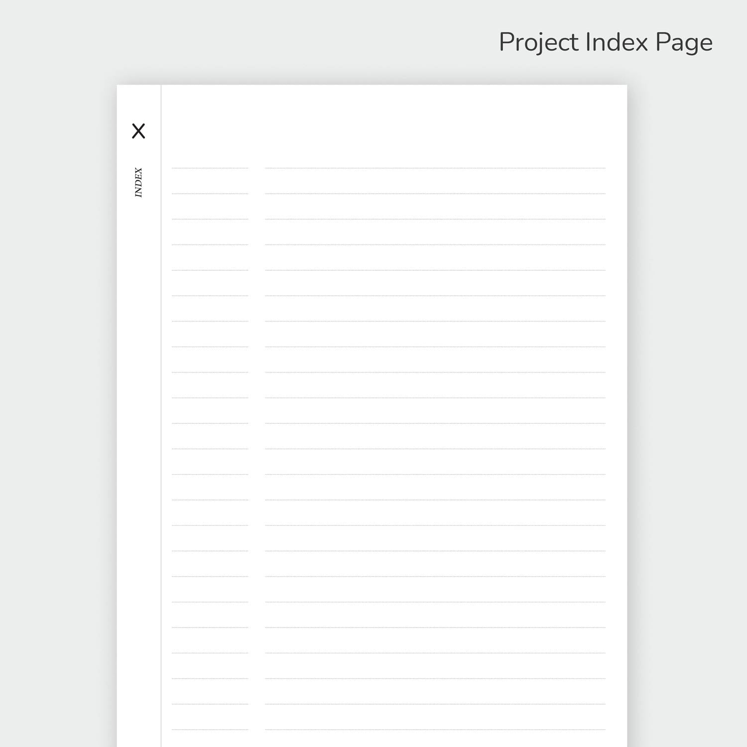 blank index page for project