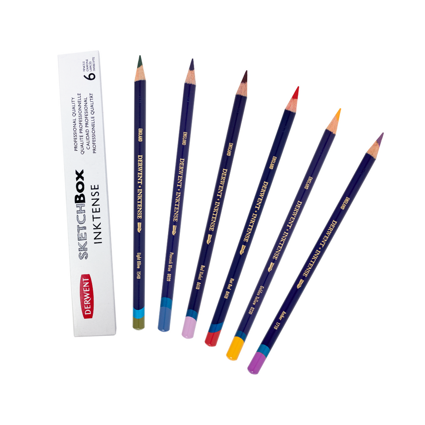 Derwent Watersoluble Sketching Pencils, Set of 6, Pencils