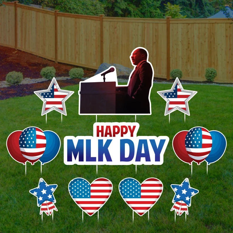 Happy MLK Day Yard Sign Cutouts